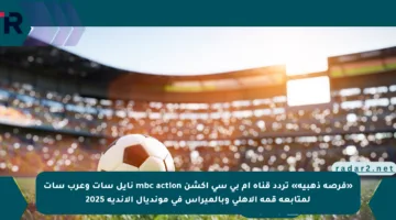 «فرصة ذهبية» تردد قناة ام بي سي اكشن mbc action نايل سات وعرب سات لمتابعة قمة الأهلي وبالميراس في مونديال الأندية 2025